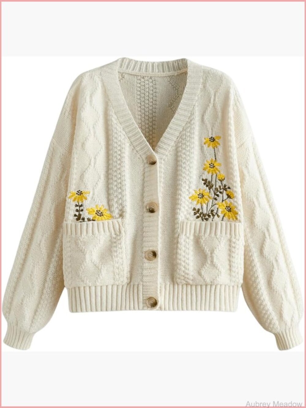 Chunky Boho Button Up Cute Cardigan Fall Trendy Sweaters Cottage Core